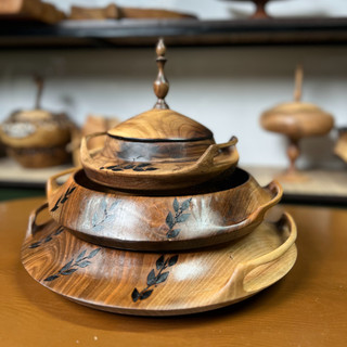 سرویس پذیرایی دسته دار طرح برگ